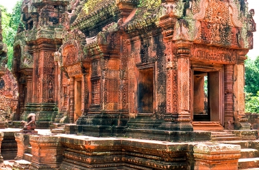 Hinduistischer Banteay Srei Tempel aus dem 10. Jahrhundert, Kambodscha