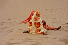 Am Strand in West Sahara