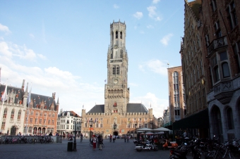 BELGIEN, Belfriede, mittelalterlicher Glockenturm in Brügge, Weltkulturerbe der UNESCO