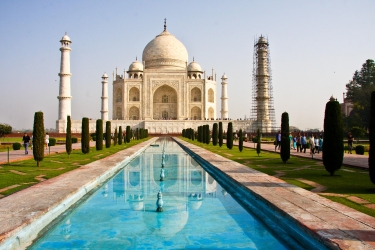 INDIEN, Taj Mahal, Mausoleum für Mumtaz Mahal, die Frau des Großmogul Shah Jahan in Agra, Uttar Pra