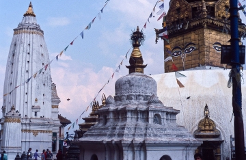 NEPAL, Budhistischer Tempel Swayambunath, Kathmandu, Weltkulturerbe der UNESCO