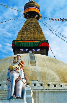NEPAL, Tempelkomplex Swayambunath, Kathmandu, Weltkulturerbe der UNESCO