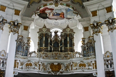 DEUTSCHLAND, Wallfahrtskirche Die Wies, Meisterwerk des Rokoko, Weltkulturerbe der UNESCO