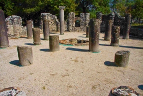 Baptisterium aus dem 5. Jahrhundert in Butrint, Albanien