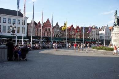 Grote Markt in Brügge, Belgien