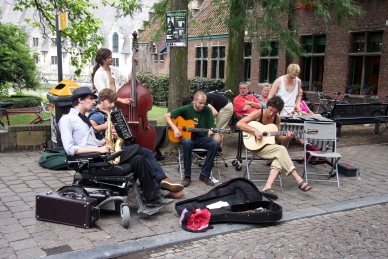 Straßenmusikanten in Gent