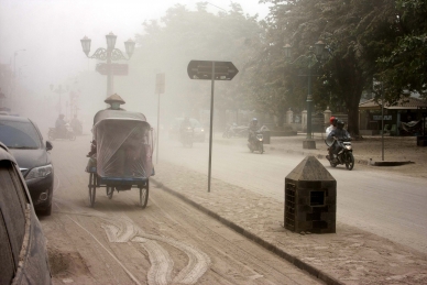 Yokyakarta nach dem Ausbruch des Vulkan Kelud