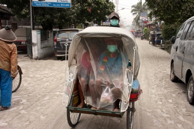 Yokyakarta nach dem Ausbruch des Vulkan Kelud