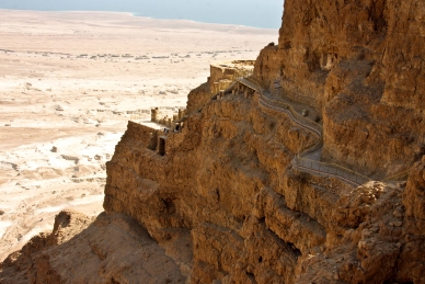 Archäologisches Ausgrabungsgelände Masada am südlichen Toten Meer