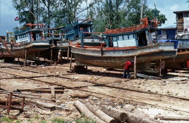 Schiffswerft in Sihanoukville, Kambodscha