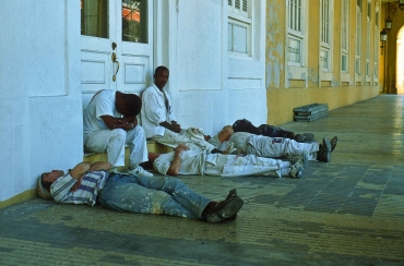 Die Anstreicher machen Siesta