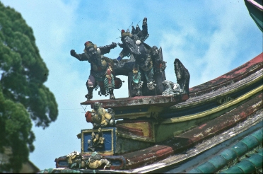 Tempelfiguren in Kuching, Sarawak, Borneo, Malaysien