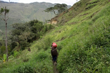 Das Hochland von West-Papua ist fast nur durch Fußpfade erschlossen