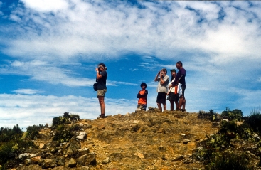 Gipfelfoto auf dem Mount Apo, mit 2954 höchster Berg der Philippinen, Mindanao