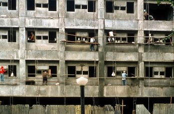 Baustelle in Manila, Philippinen