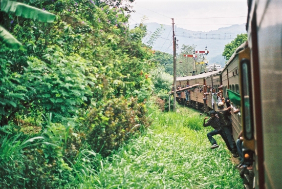 Zugfahrt durch das Teeland in Sri Lanka