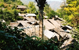 Flüchtlingsdorf von Karen aus Myanmar nahe Mae Hong Son