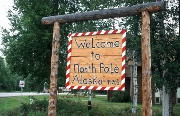 In North Pole Alaska wohnt der Weihnachtsmann