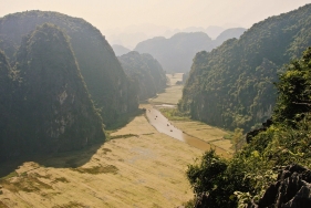 Van Long Naturreservat bei Ninh Binh, Vietnam