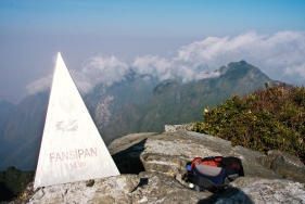 Der Gipfel des Fansipan mit 3143 m höchster Berg in Vietnam