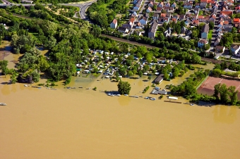 Bauer Schorsch in Bingen-Kempten bei Hochwasser am 04.06.2013