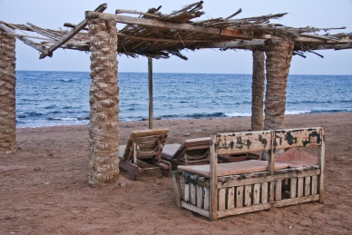 Sonnendach in Dahab, Sinai, Ägypten