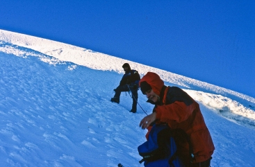 Aufstieg bei Sonnenaufgang am Cotopaxi