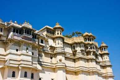 Stadtpalast in Udaipur, Rajasthan, Indien