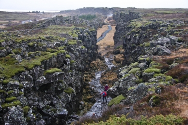 Allmannagja Schlucht mit Thingvellir, Weltkulturerbe der UNESCO, Island