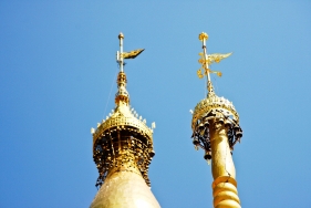 Details am Wat Phra That Doi Tempel in Tachilek, Myanmar