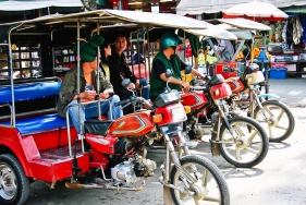 Taxis in Tachilek, Myanmar