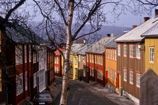 Bergbaustadt Roros, Norwegen