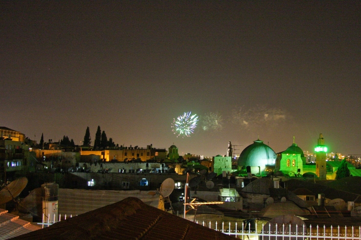 Feuerwerk über Jerusalem, Palästina