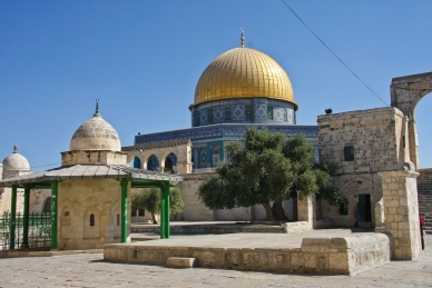 PALÄSTINA, Altstadt von Jerusalem, Tempelberg mit Felsendom, Weltkulturerbe der UNESCO