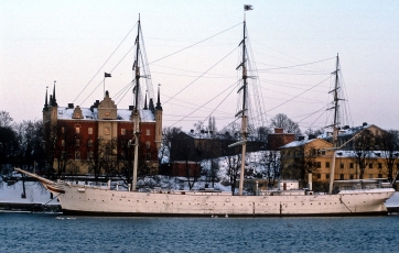 Af Chapman ship, Stockholm im Winter, Schweden