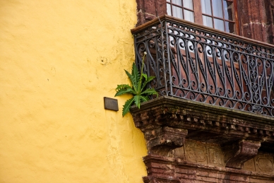Balkon in La Laguna, Weltkulturerbe der UNESCO, Teneriffa