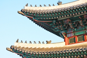 Details am Gyeongbokgung Palast, Seoul, Korea