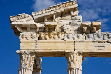 Detail am Appollon Tempel in Side, Pamphylien, Tuerkei