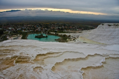 Kalksinterterrassen in Pamukkale, Tuerkei