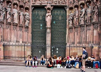 FRANKREICH, Straßburger Dom im historischen Zentrum, Weltkulturerbe der UNESCO